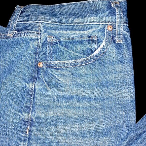 Express Wide Leg High Rise Rigid Jeans Light Wash Denim Women Size 16 S Casual - Picture 6 of 16